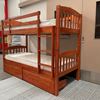 Picture of Miki Bunk Bed Single with Drawers Solid Hardwood Antique Oak Malaysian Made