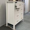 Picture of Orson Tallboy with 5 Drawers, Fully Assembled, White, Made in Malaysia