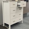 Picture of Orson Tallboy with 5 Drawers, Fully Assembled, White, Made in Malaysia