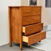 Picture of Argo Tallboy 5 Drawer Fully Assembled Dark Cherry Malaysian