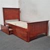 Picture of Eddie Solid Hardwood Single Bed (Antique Oak) | Made in Malaysia