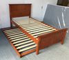 Picture of Eddie Solid Hardwood Single Bed (Antique Oak) | Made in Malaysia