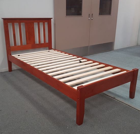 Picture of Grace Solid Hardwood Single Bed (Oak) | Made in Malaysia