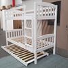 Picture of Miki Higher Single Bunk Bed with Trundle- Solid Hardwood, White, Made in Malaysia