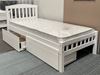 Picture of Miki Solid Hardwood Single Bed (White) | Made in Malaysia