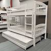 Picture of Miki Single Bunk Bed - Solid Hardwood, White, Made in Malaysia