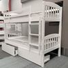 Picture of Miki Single Bunk Bed with Drawers- Solid Hardwood, White, Made in Malaysia