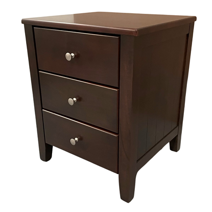 Picture of Lasalle 3-Drawer Bedside Table – Fully Assembled, Chestnut Finish, Made in Malaysia (22.5 kg)