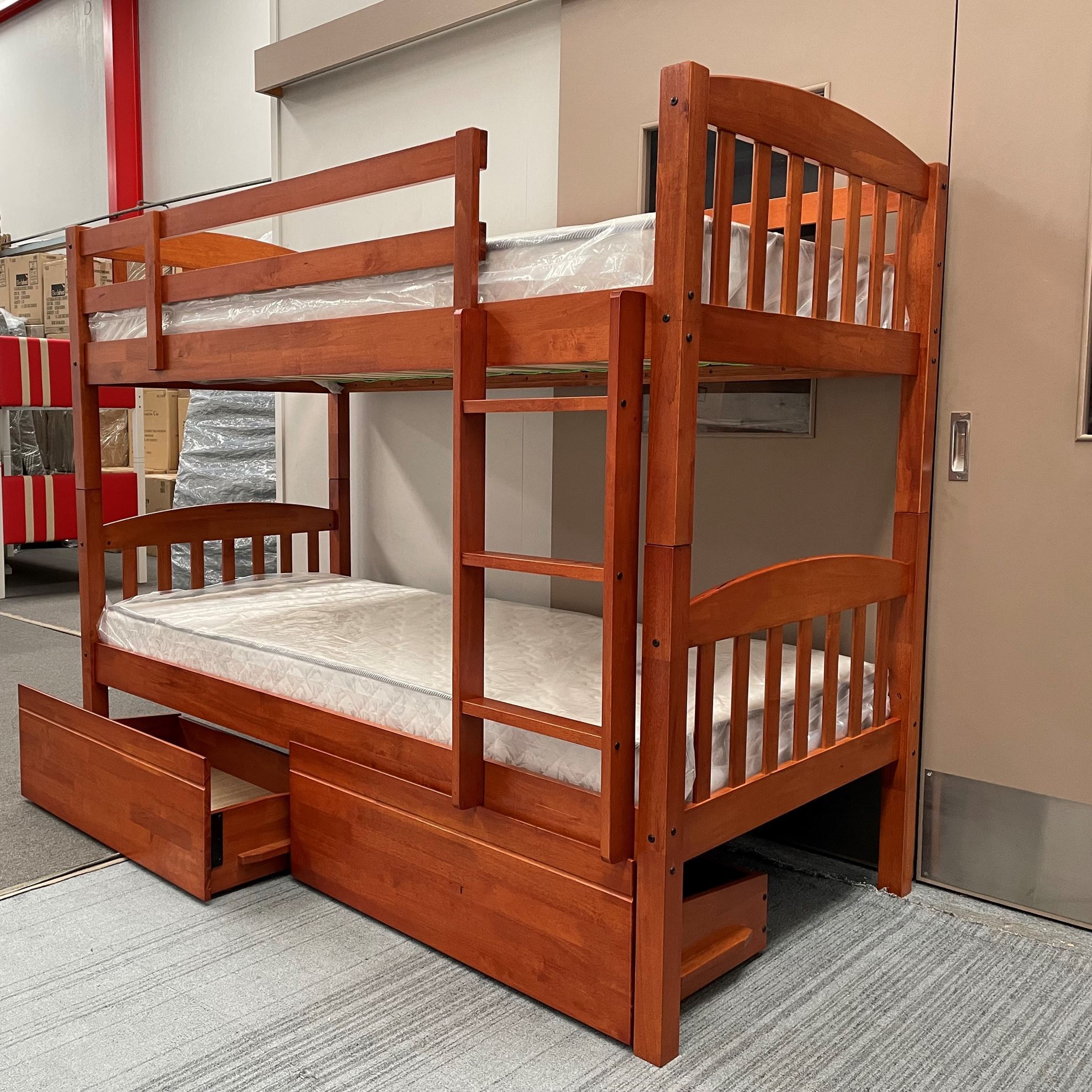 Pierre twin over full deals bunk bed with drawers