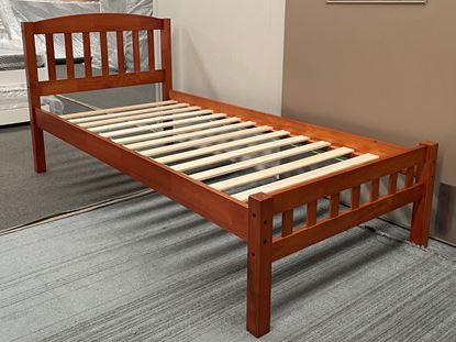 Picture of Miki Solid Hardwood Single Bed (Oak) | Made in Malaysia