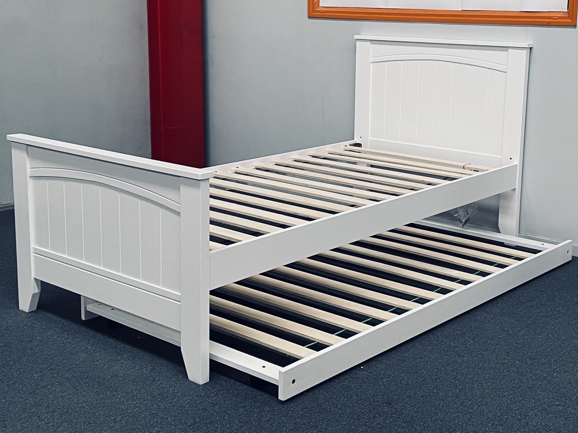 Furniture Place NZ: Emilia Solid Hardwood Single Bed (White) - Durable ...