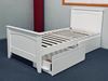 Picture of Emilia Solid Hardwood Single Bed with Drawers (White) | Made in Malaysia