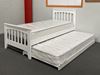 Picture of Cooper Solid Hardwood Single Bed with Drawers (White) | Made in Malaysia